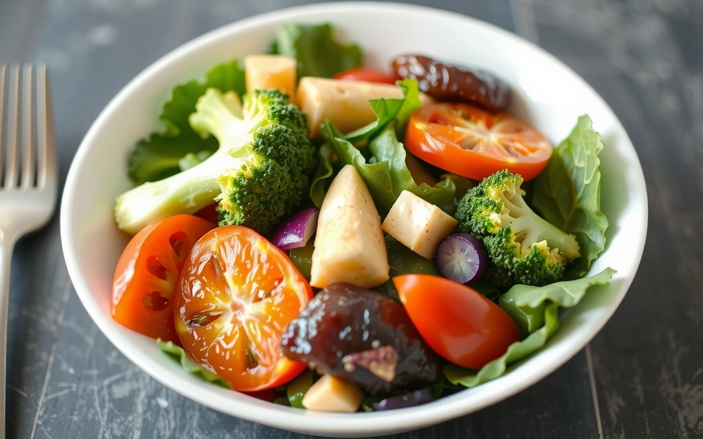 Πιάτο με πλούσια σαλάτα